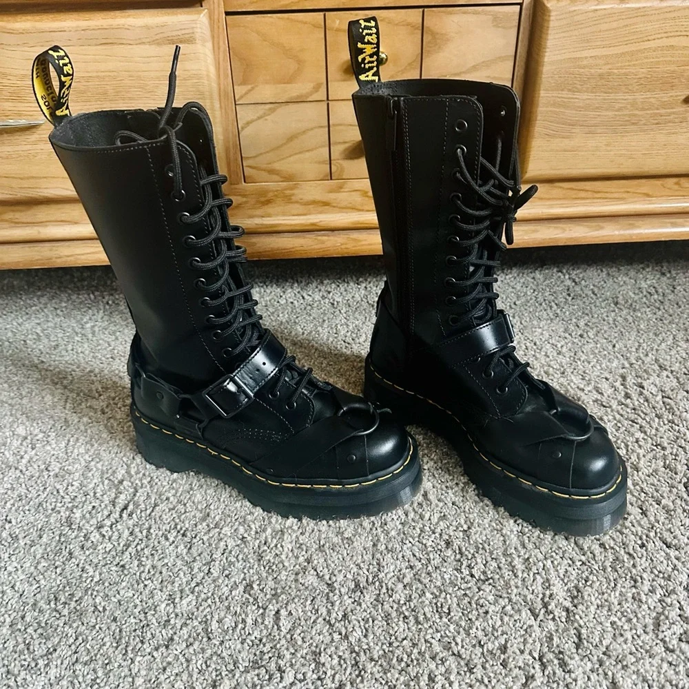 Dr. Martens 1914 Genuine Leather Quad Harness Boots - Picture 4 of 7